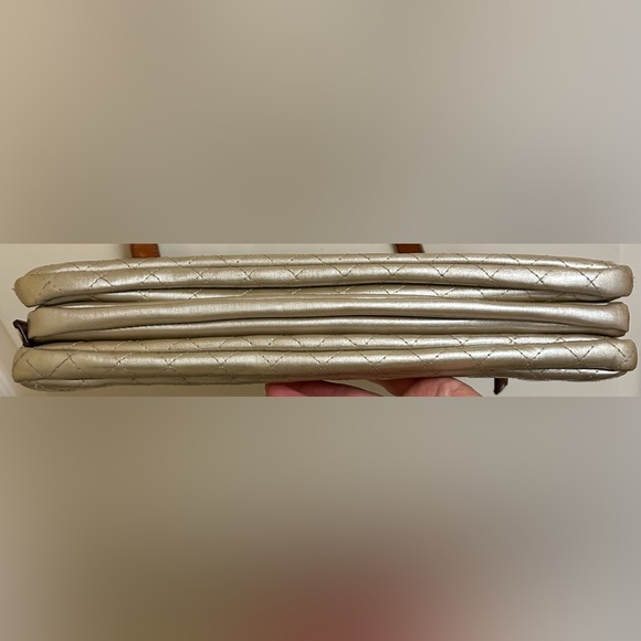 Consuela Candy Crush Quilted Metallic Champagne Slim Crossbody Bag Retired - Picture 7 of 16